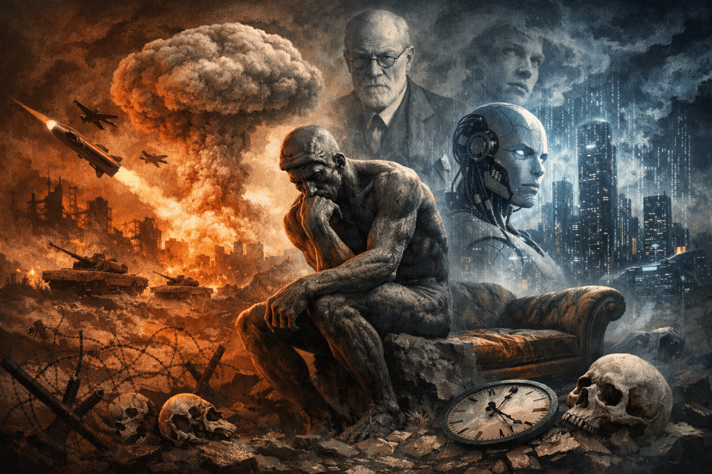 Nunca evoluímos: uma leitura psicanalítica da guerra, do ego humano e da esperança de salvação